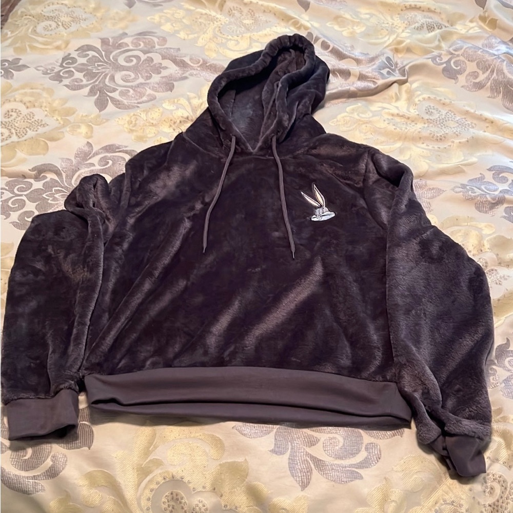 Kids Looney Tunes Bugs Bunny velour Hoodie size Medium